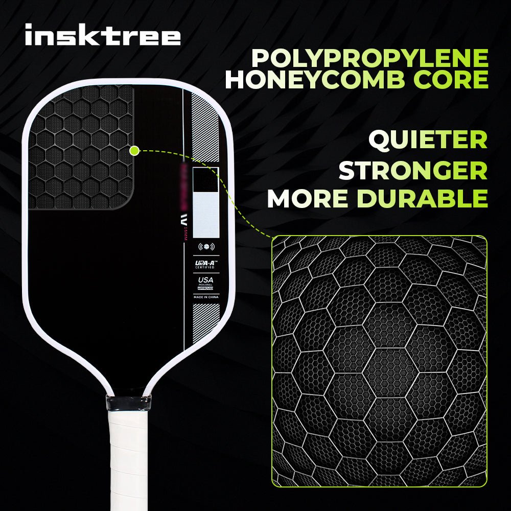 INSK - 550LY High End Professional Custom Carbon 16MM Fiber Pickleball Paddle, 14MM Pickleball, 14MM Pickleball Paddle - insktree
