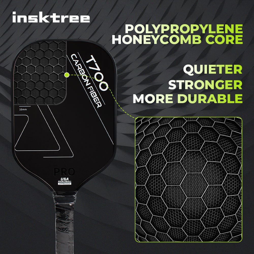 INSK - 750LY Pickleball Racket T700 Foam Approved Adult Crbn Graphite 16MM Thickness Custom Carbon Fiber Pickleball Paddle - insktree