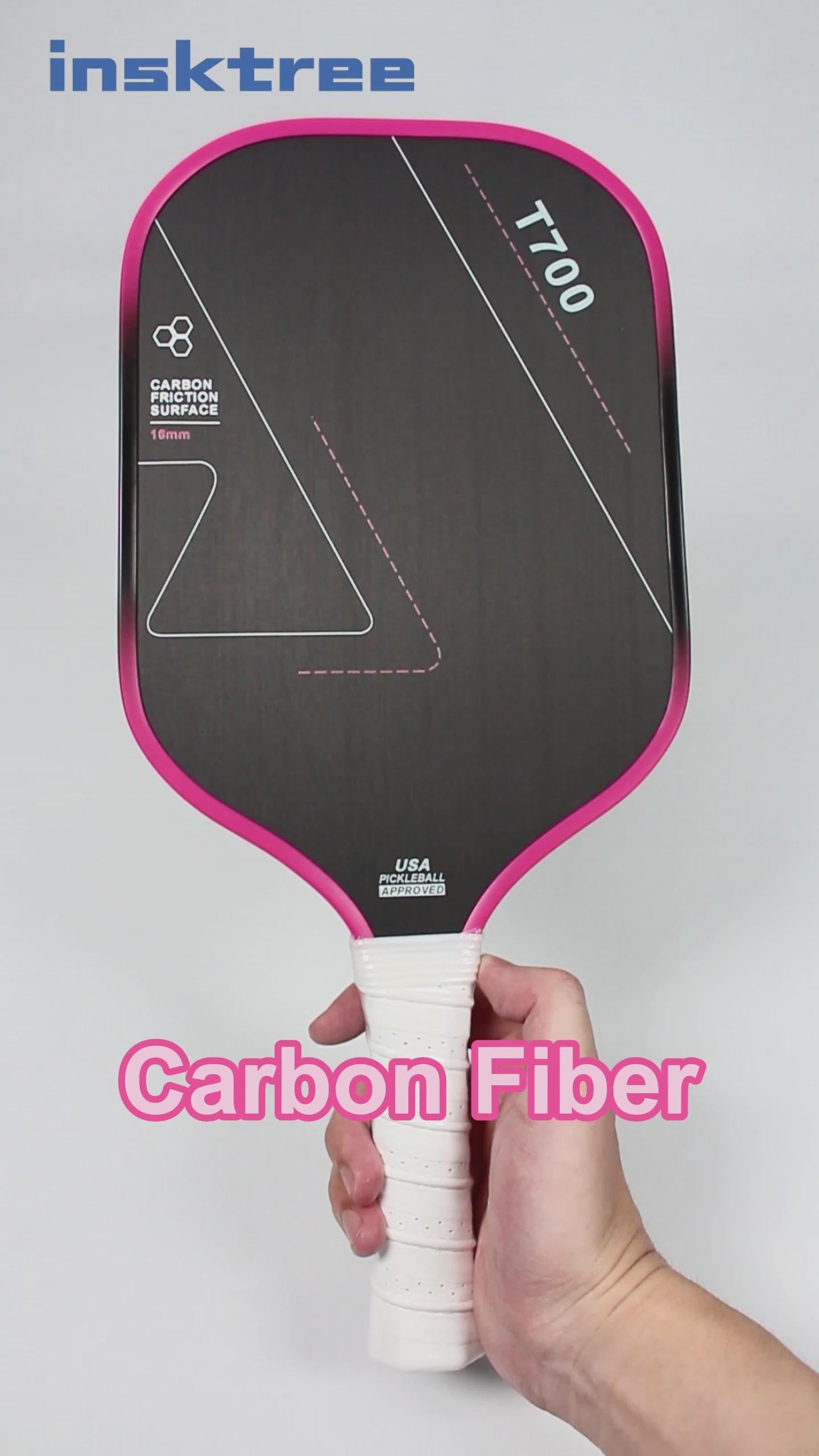 INSK-830LY Pickleball Paddle Carbon, T700 Pickleball Paddle, Pickleball Carbon Fiber